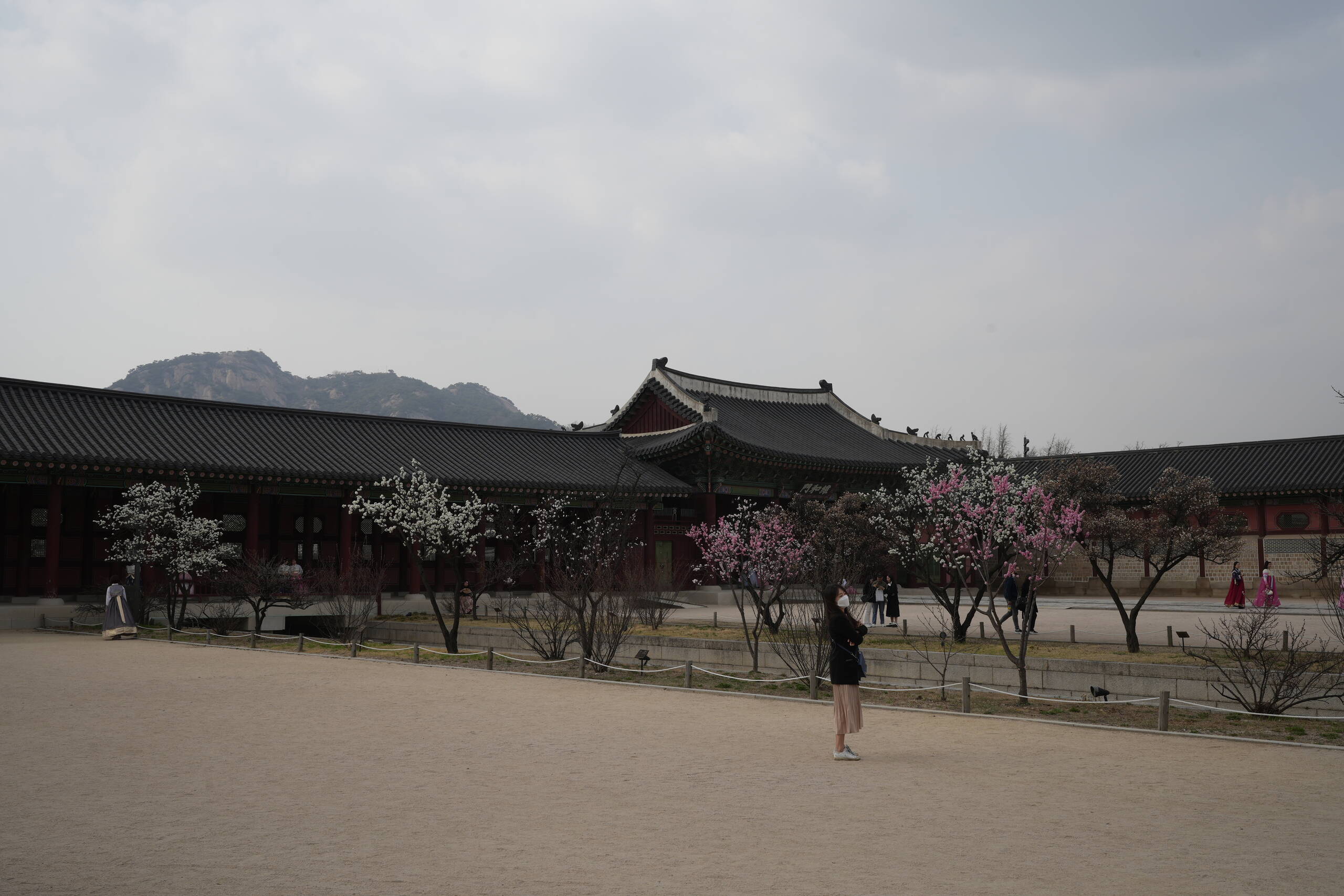 An image of girl in temple.